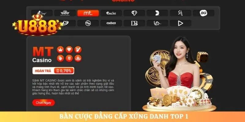 Bàn cược đẳng cấp xứng danh top 1