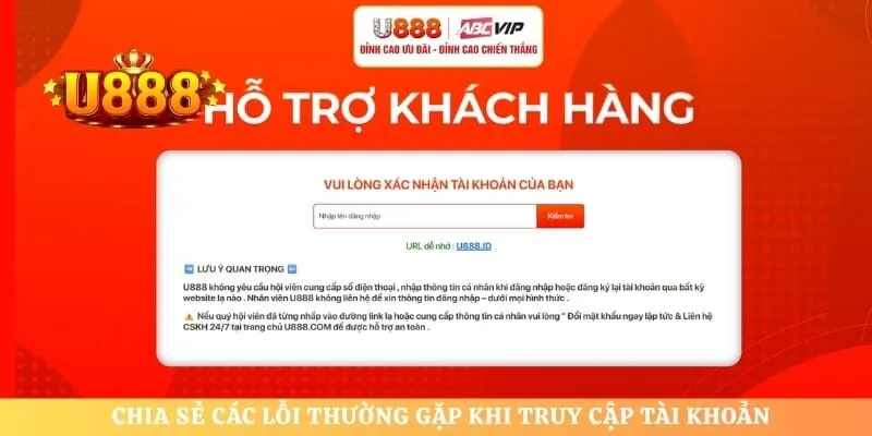 Chia sẻ các lỗi thường gặp khi truy cập tài khoản