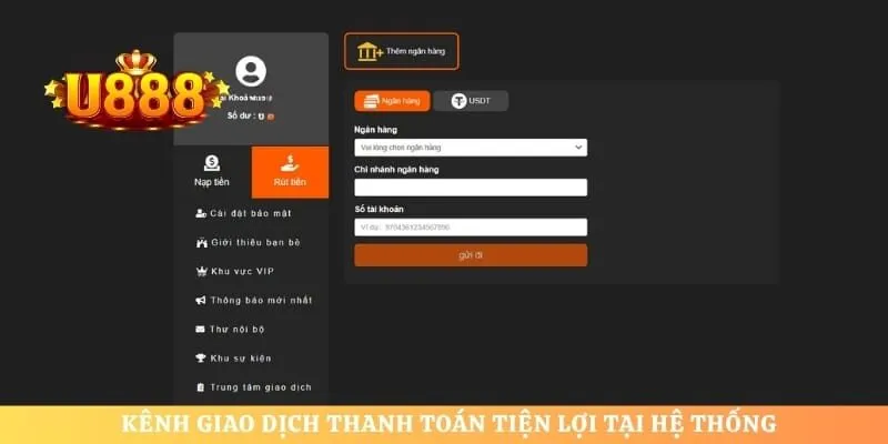 Kênh giao dịch thanh toán tiện lợi tại hệ thống
