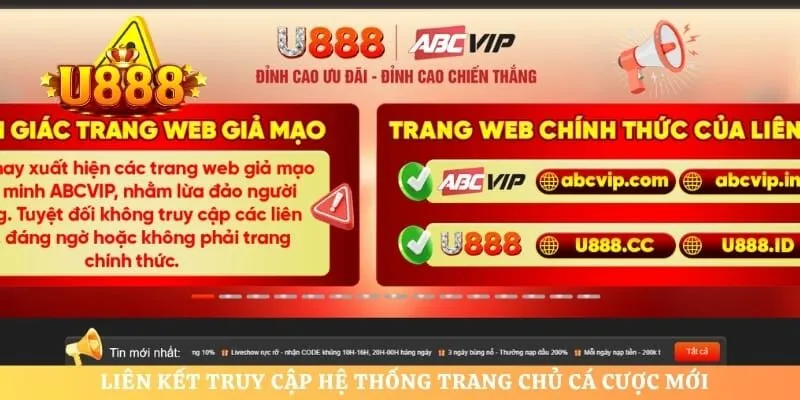 Liên kết truy cập hệ thống trang chủ cá cược mới
