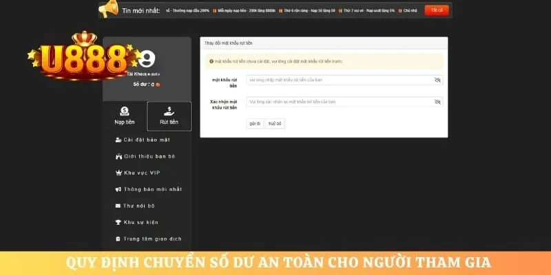 Quy định chuyển số dư an toàn cho người tham gia