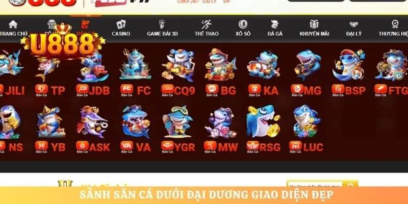 Sảnh săn cá dưới đại dương giao diện đẹp
